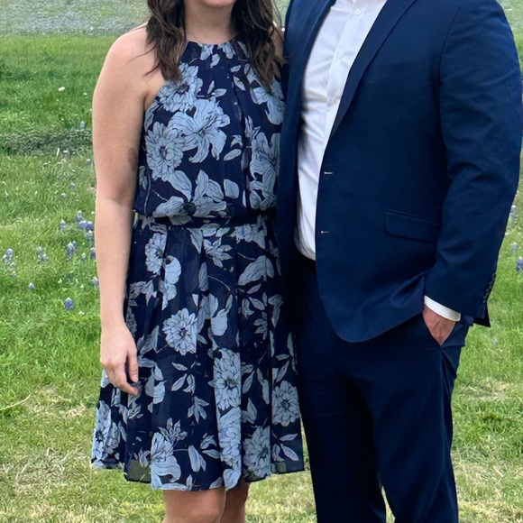 Eliza J Floral Print Halter Dress - Picture 6 of 6